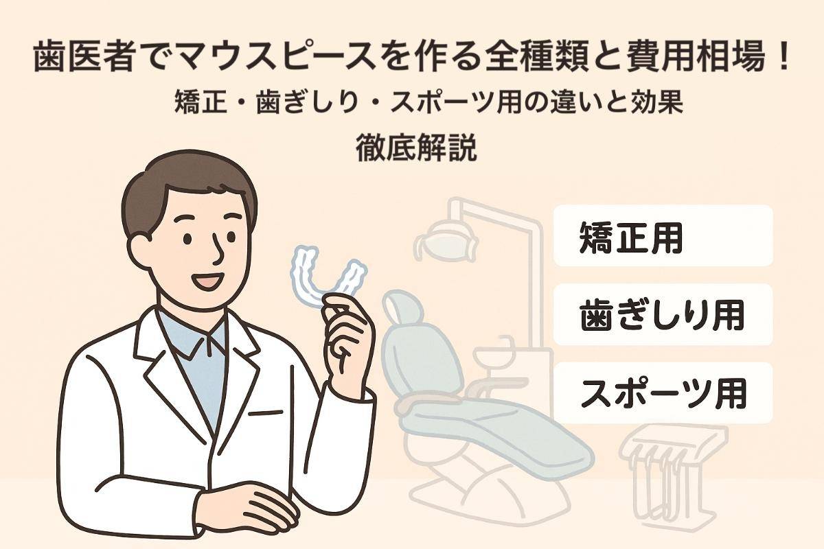 歯医者でマウスピースを作る全種類と費用相場！矯正・歯ぎしり・スポーツ用の違いと効果を徹底解説