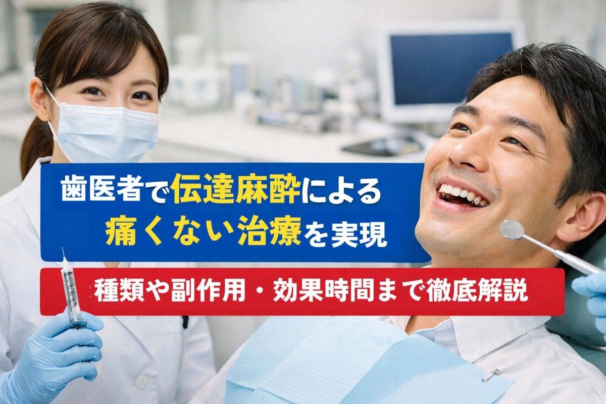 歯医者で伝達麻酔による痛くない治療を実現|種類や副作用・効果時間まで徹底解説